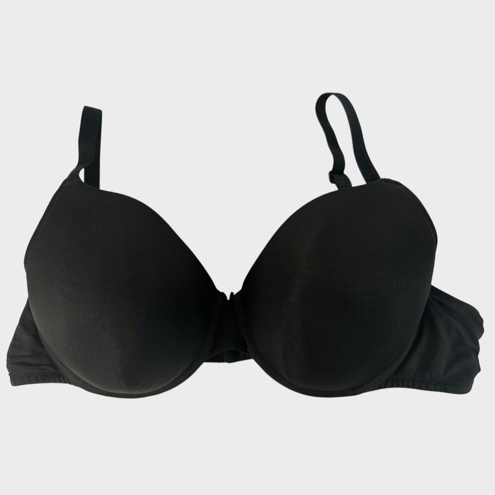 Cacique 44C Black Padded Lightly Lined TShirt Bra Underwire